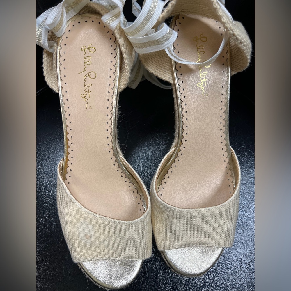 Lilly Pulitzer Tan Espadrille Sandals